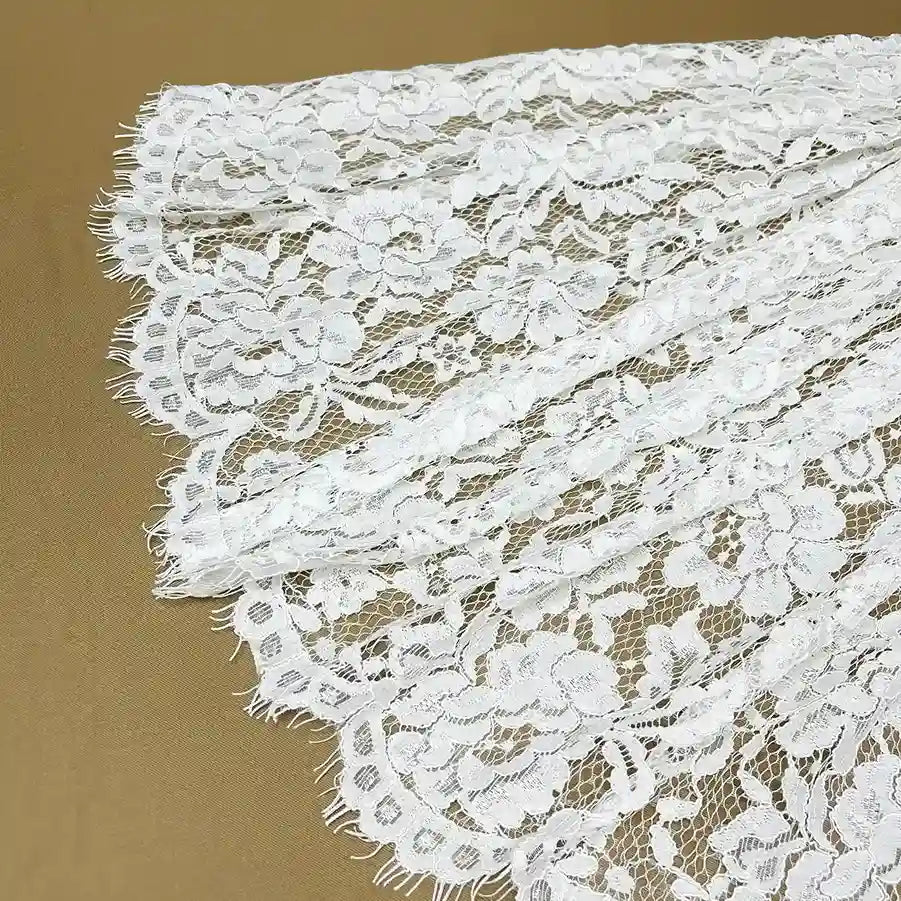 Ani Accessories dyeable Chantilly lace French floral fabric 60 inch for luxury garments and styling