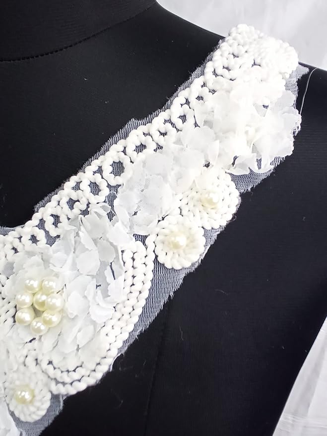 Ani Accessories elegant cord pearl neckline featuring floral accents for premium ethnic and fusion dresses