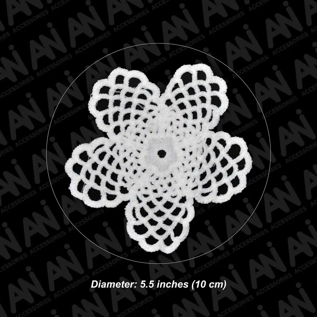 Ani Accessories elegant cut work floral spun poly patch for kurti blouse dress embellishment