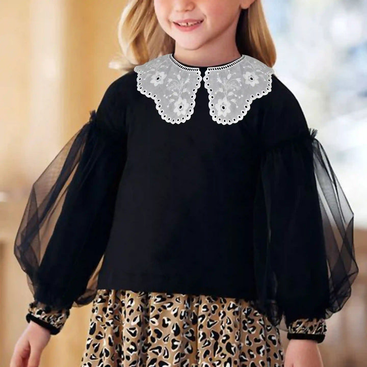 Ani Accessories elegant floral Kids Peterpan collar applique suitable for dresses kurtis and blouses