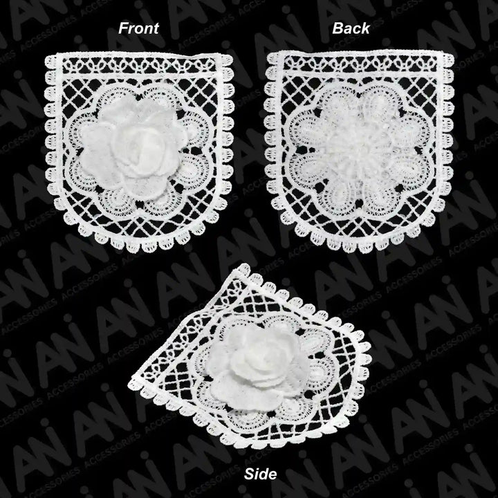 Ani Accessories elegant rose style cut work spun poly patch for kurti blouse dress embellishment