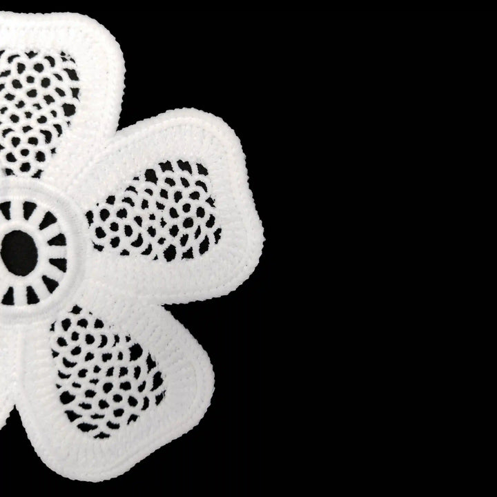 Ani Accessories elegant shimmering petals crochet cotton sew patch for saree kurti blouse embellishment