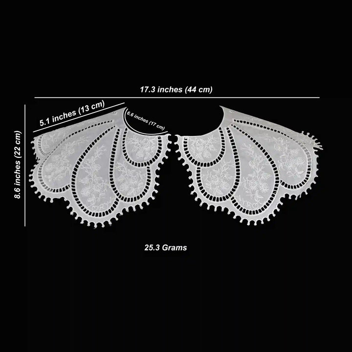 Ani Accessories embroidered broderie anglaise design Peter Pan collar applique for dresses kurtis and blouses