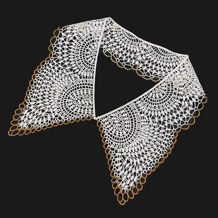 Ani Accessories embroidered cutwork floral Puritan collar for women’s apparel and sewing crafts
