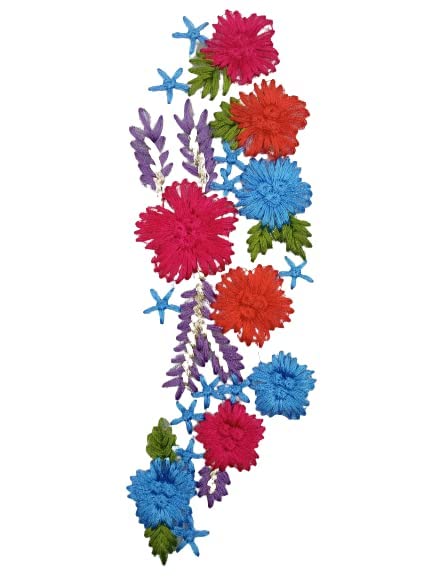 Ani Accessories embroidered flower patch decorative applique for jackets shirts denim jeans bags and DIY outfits