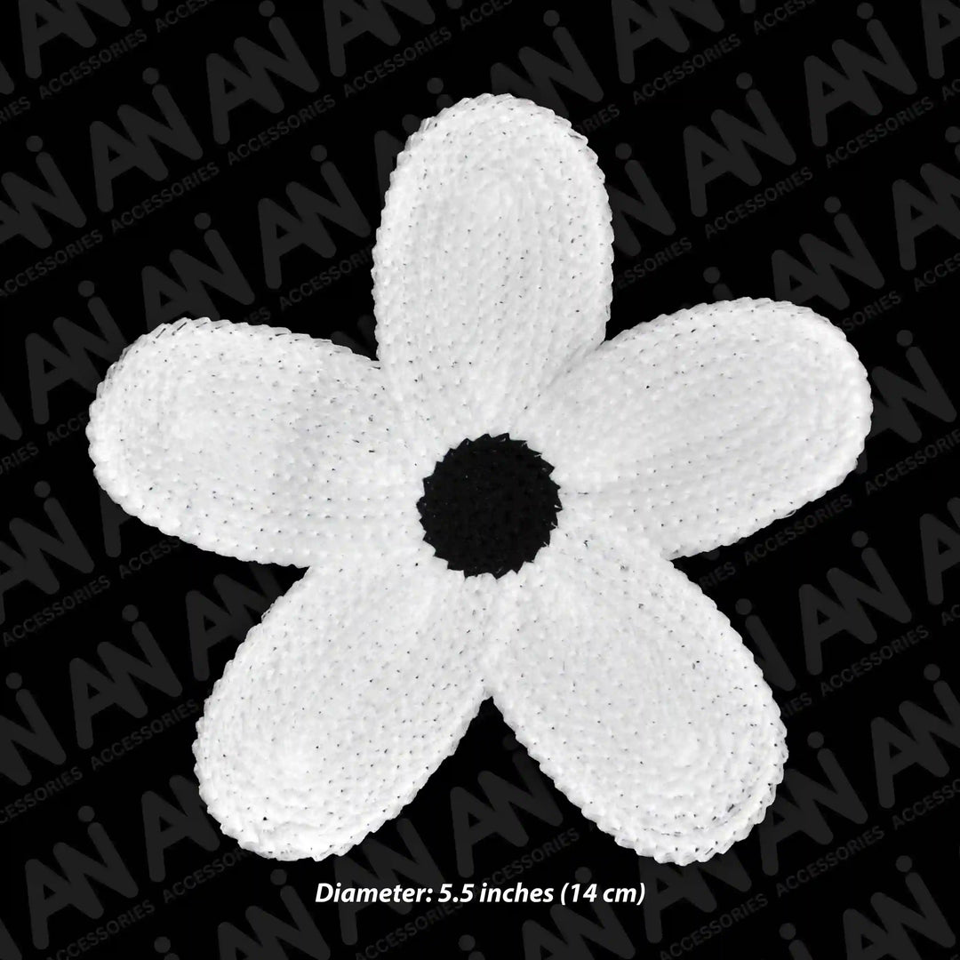 Ani Accessories floral daisy appliqué spun poly patch for kurti blouse dress embellishment sewing