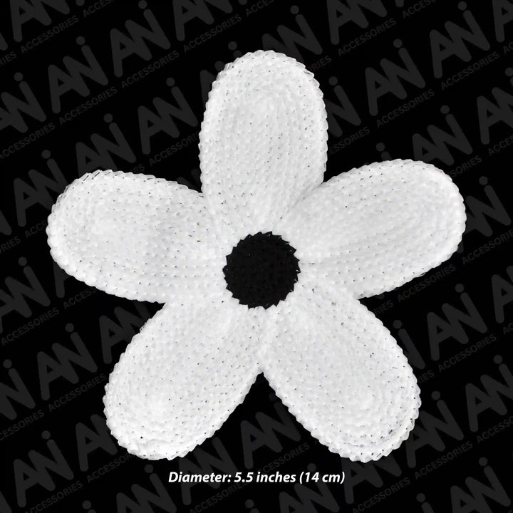 Ani Accessories floral daisy appliqué spun poly patch for kurti blouse dress embellishment sewing