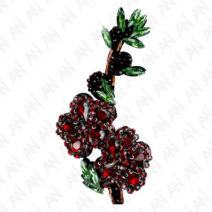 Ani Accessories flower sew patch for jackets shirts denim jeans bags and DIY garments with elegant handcrafted floral design