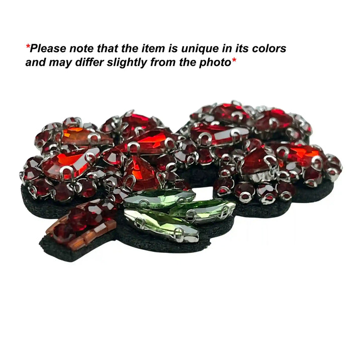 Ani Accessories flower sew patch infographic explaining styling for jackets denim jeans caps bags and craft projects