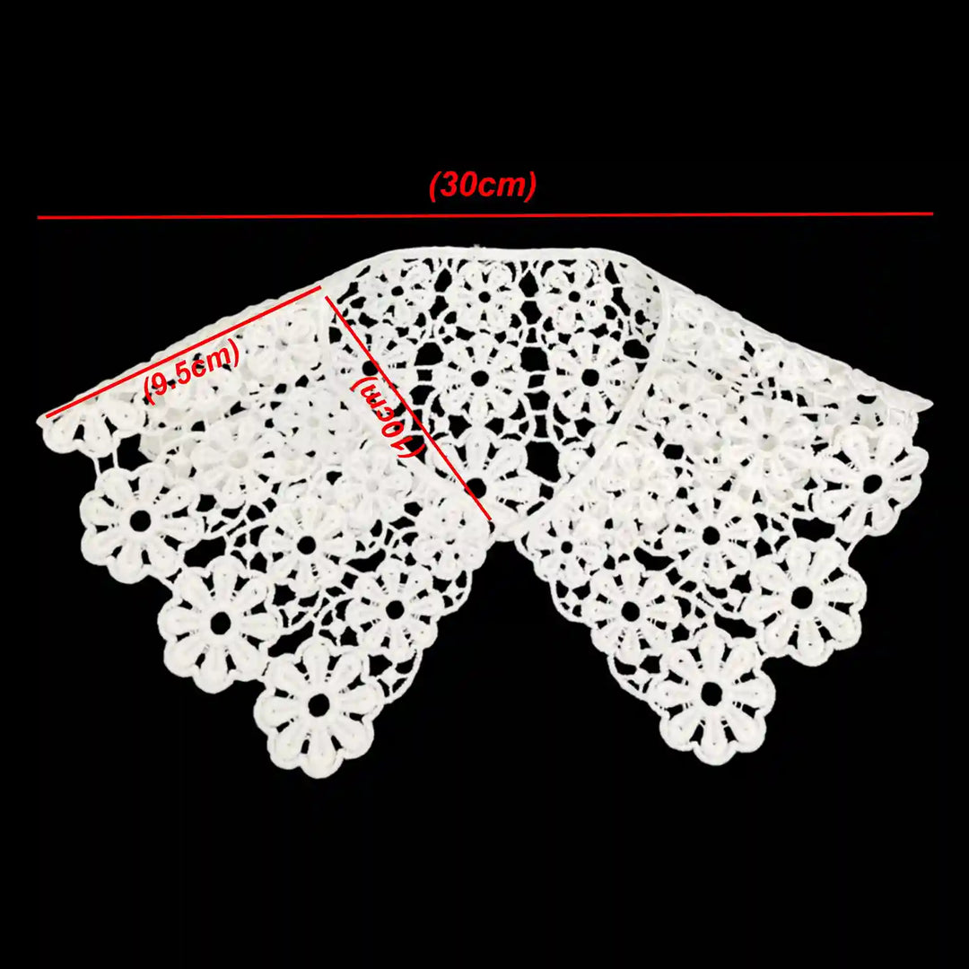 Ani Accessories flowing floral lace neck collar available in big and small size, small ideal for kids party wear