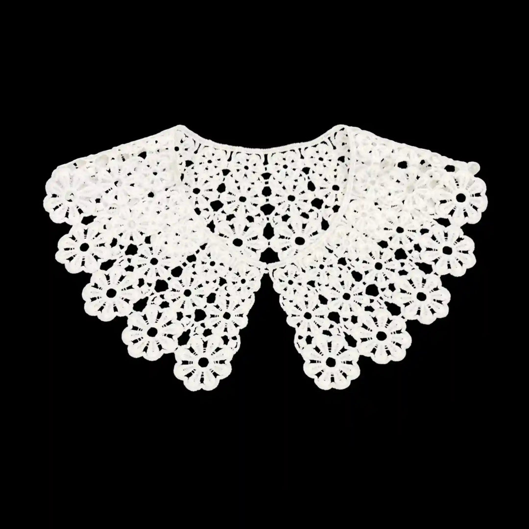 Ani Accessories flowing floral lace neck collar big and small design, small for kids festive wear