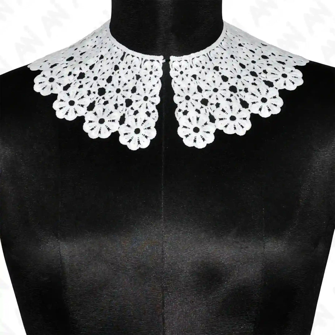 Ani Accessories flowing floral lace neck collar in big and small sizes, small size ideal for kids outfits