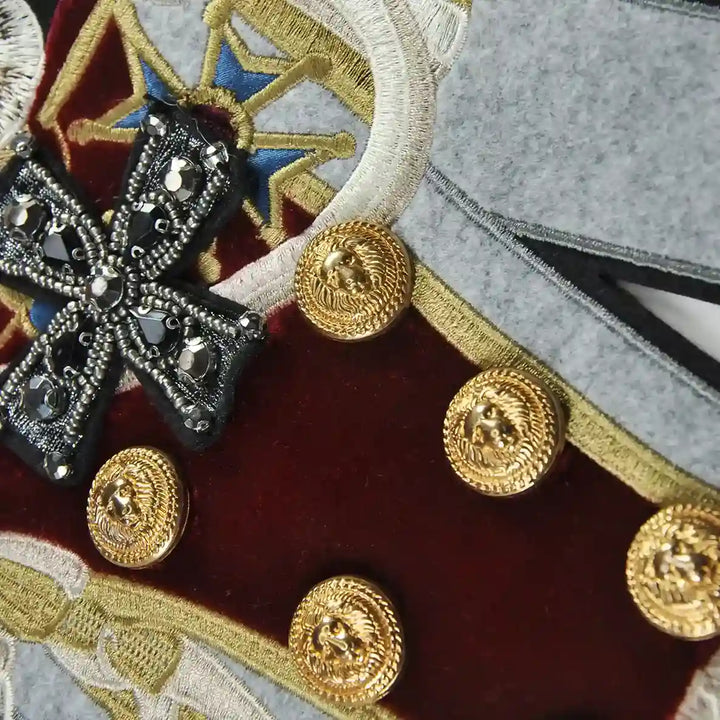 Ani Accessories fox sew on patch closeupview for jackets shirts denim jeans bags and DIY clothing projects with animal detail