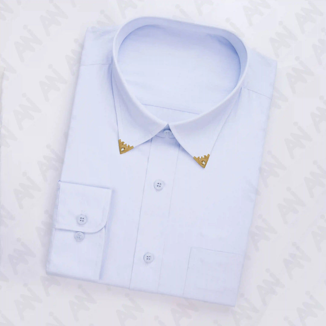 dress shirt metal collar tips Amazon.com: HHH Design White Stone Collar Tips - Silver Finish - Western Collar Tip - Dress Shirt Collar Stays