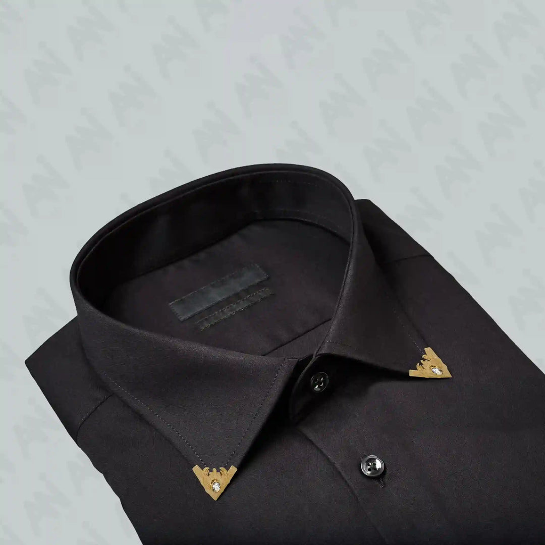 dress shirt metal collar tips Silver & Gold Western Collar Tips- screw post attachment
