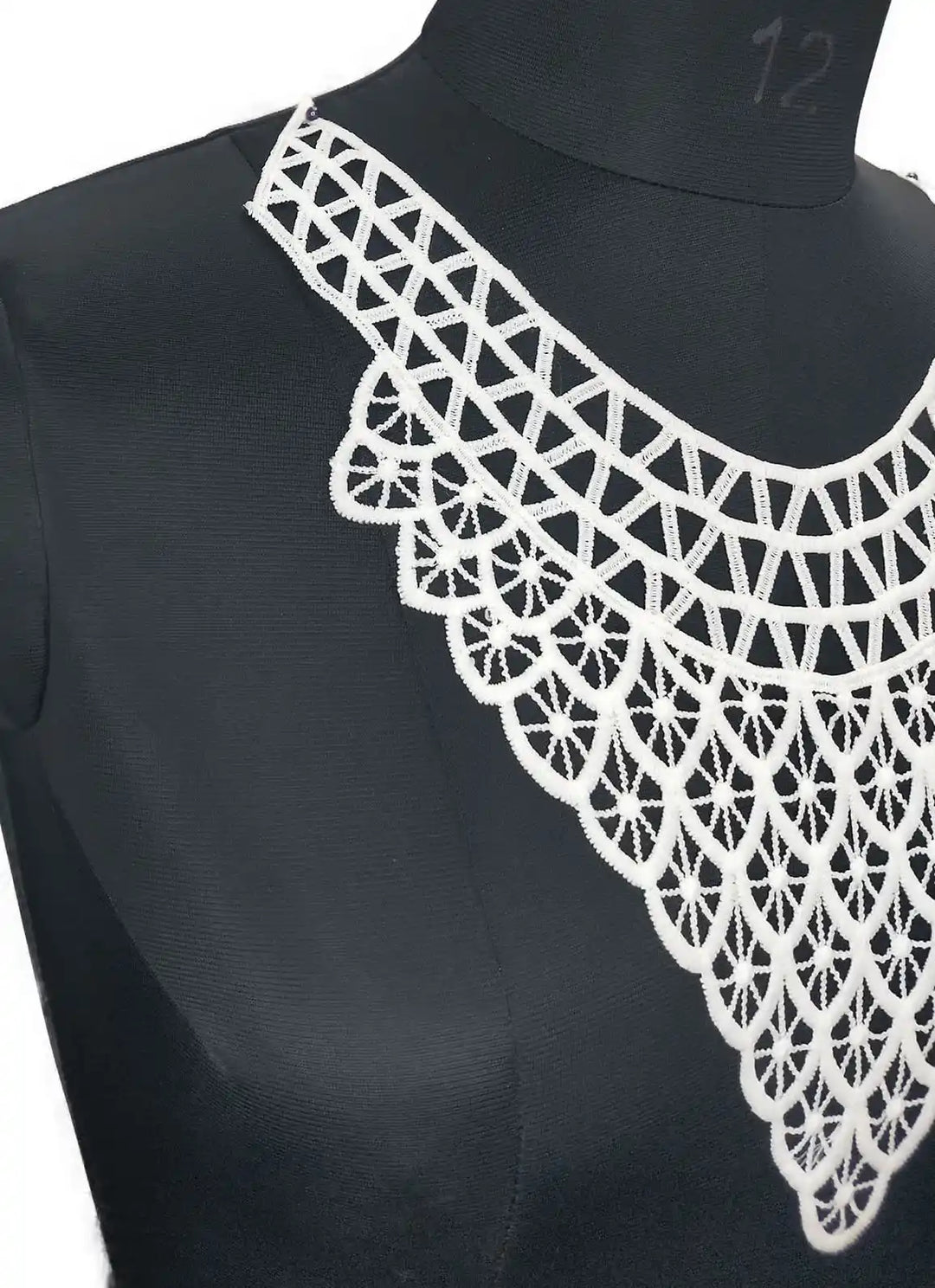 Ani Accessories grape inspired white neckline with fine embroidery for premium garment decoration