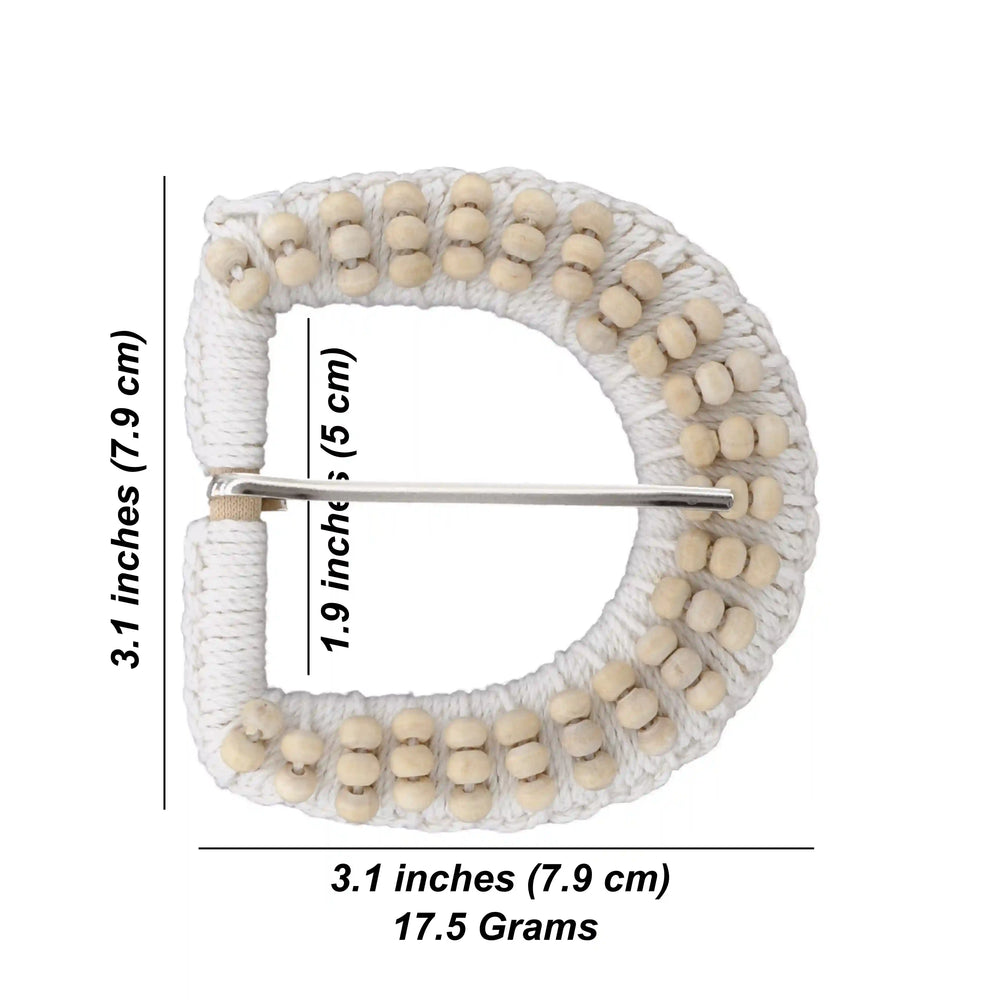 Ani Accessories handmade D prong raffia buckle straw woven buckle for belt bag DIY fashion craft decor