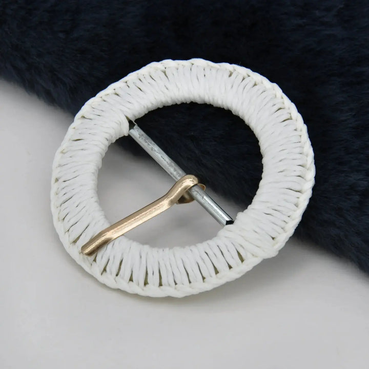 Ani Accessories handmade round metal pin buckle 2.5 inch decorative buckle for belt bag DIY craft decor