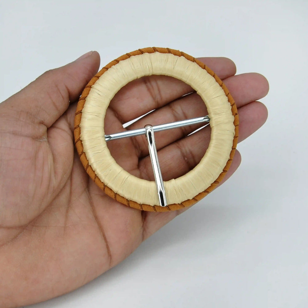 Ani Accessories heritage brown beige ring buckle stylish round buckle for belt bag DIY craft fashion accessory