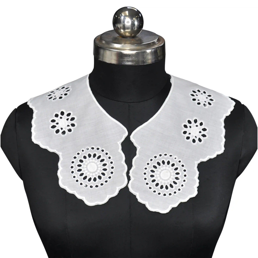 Ani Accessories jabot style Peter Pan collar with soft layered detailing for dresses, blouses and vintage fashion