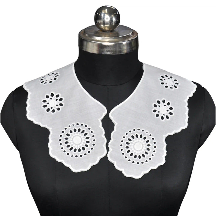 Ani Accessories jabot style Peter Pan collar with soft layered detailing for dresses, blouses and vintage fashion