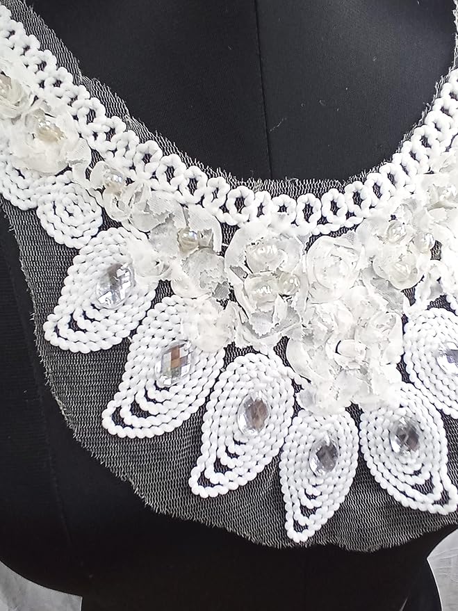 Ani Accessories leafy motif round neckline with diamond and pearl style embellishments for premium wear