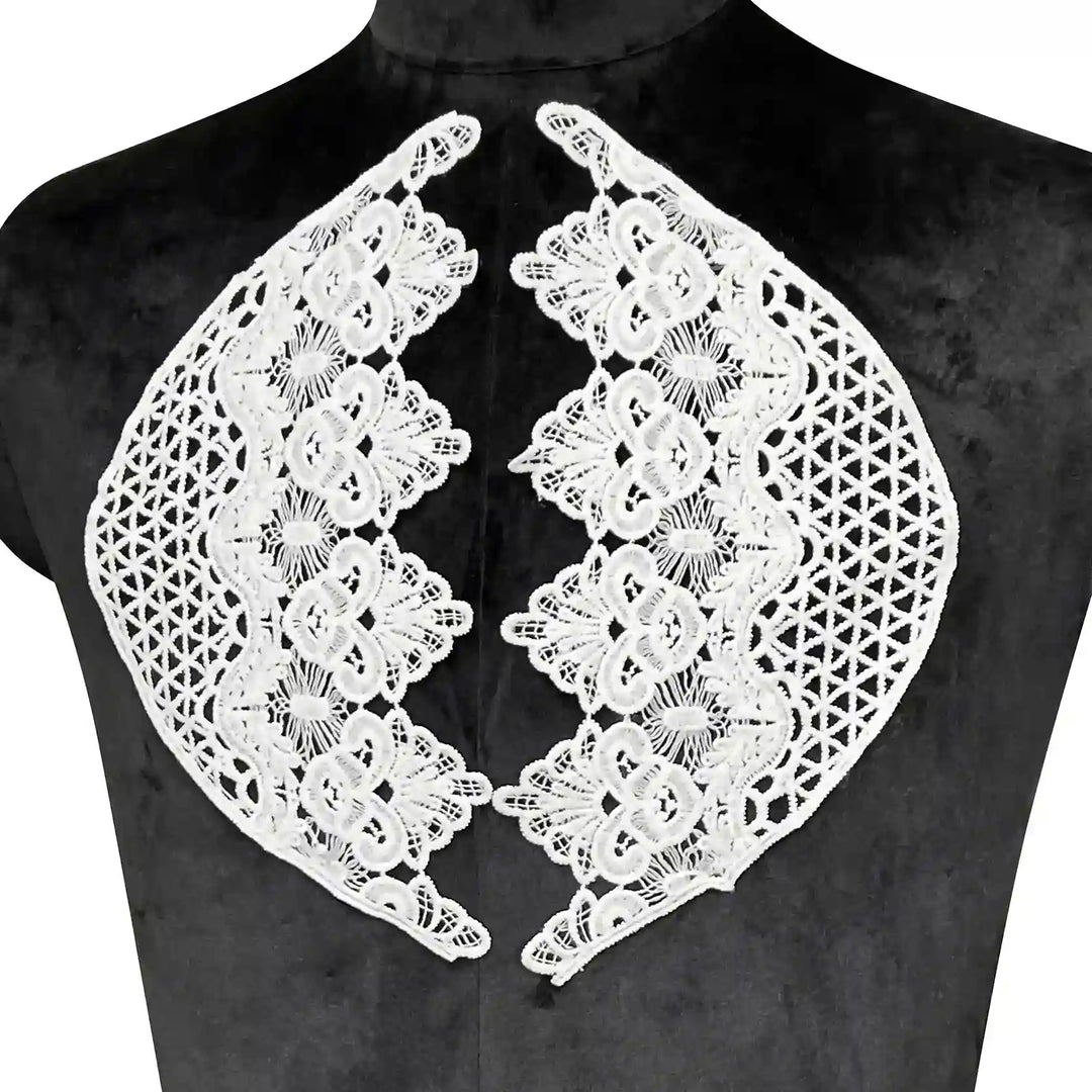 Ani Accessories pair of cross floral style patches designed for stitching and creative apparel customization.