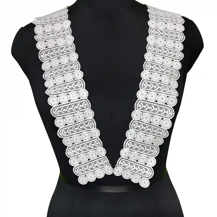 Ani Accessories pair of spun poly motif strip patches designed for dyeing, stitching and creative fashion projects.