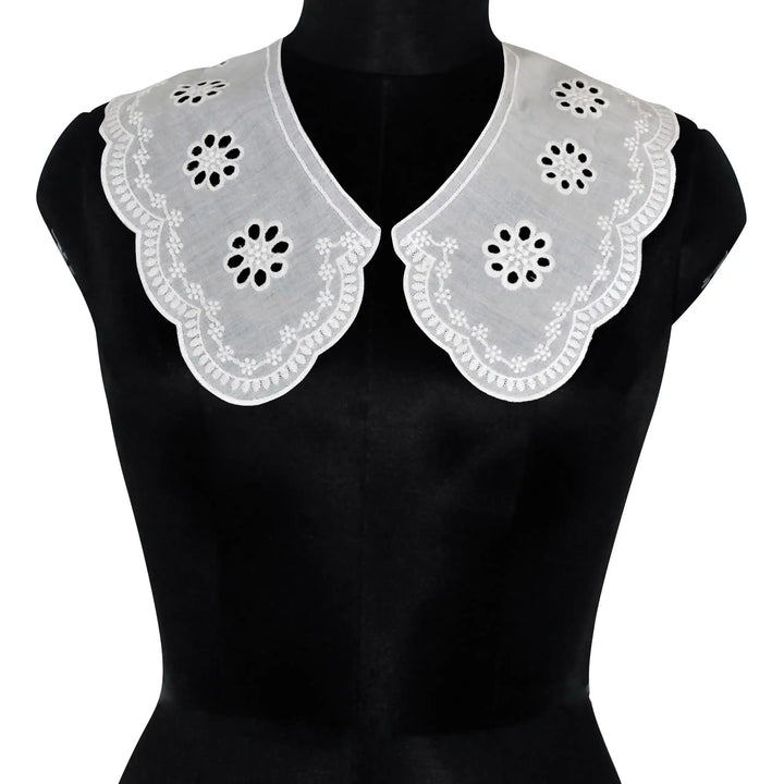 Ani Accessories point de gaze embroidered Peterpan collar with delicate lace texture for dresses blouses and DIY use