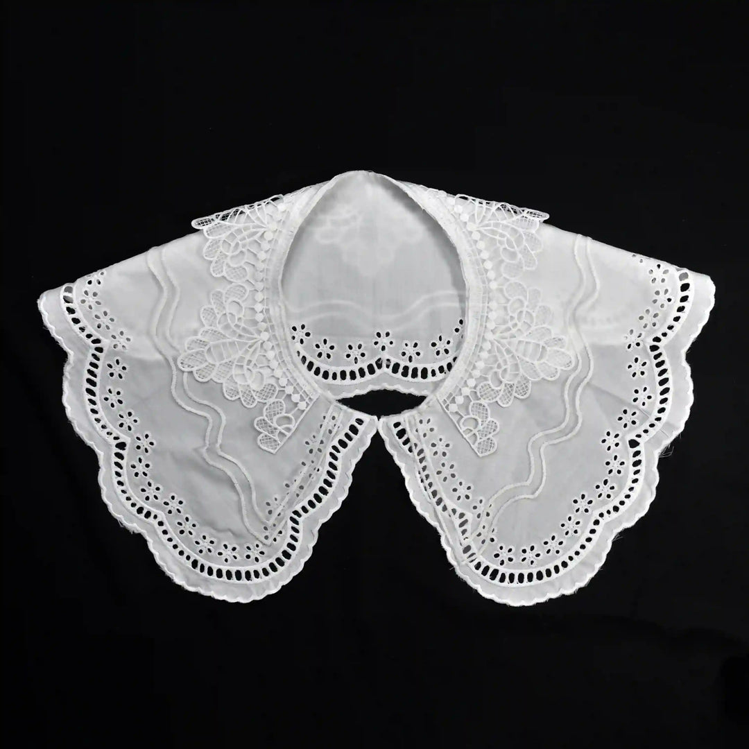 Ani Accessories premium Victorian revival floral cutwork collar for heritage inspired fashion detailing