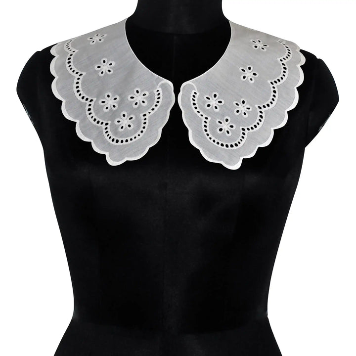 Ani Accessories premium broderie anglaise embroidered collar for couture fashion and garment detailing