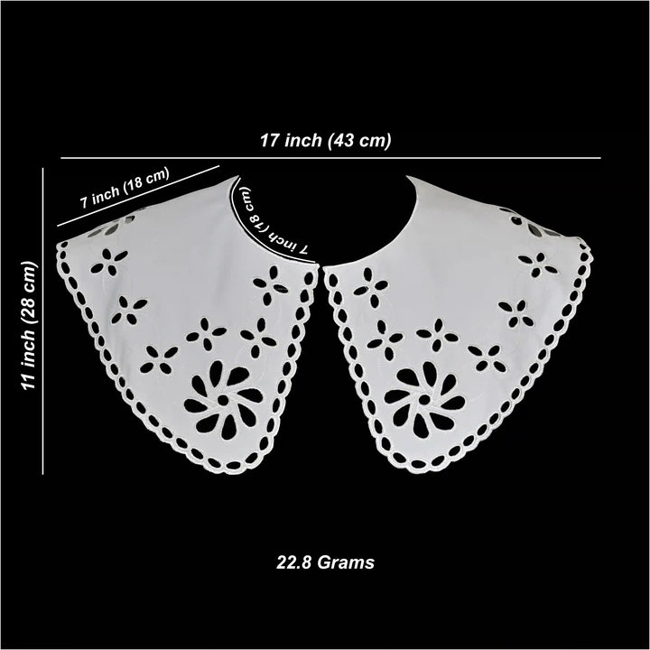 Ani Accessories premium cutwork embroidered Peterpan collar for couture fashion detailing