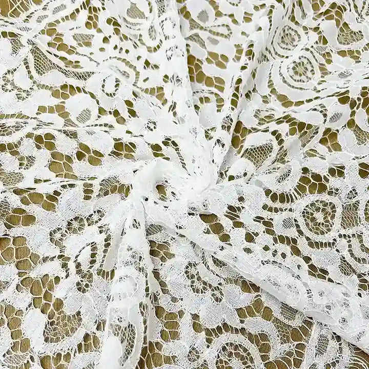 Ani Accessories premium floral corded lace fabric 17 inches for dresses and luxury fashion use