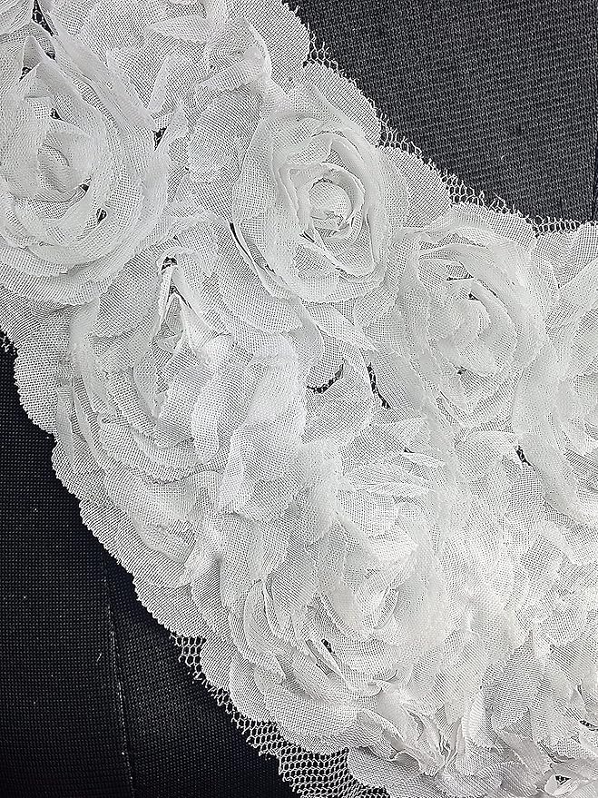 Ani Accessories rosy floral fantasy neckline close-up highlighting fine embroidered floral details, texture clarity, and elegant craftsmanship