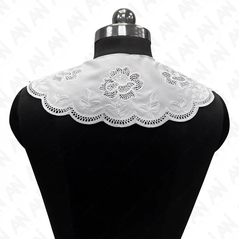 Ani Accessories ruffled Peter Pan neck collar for vintage inspired dresses and modern outfit layering
