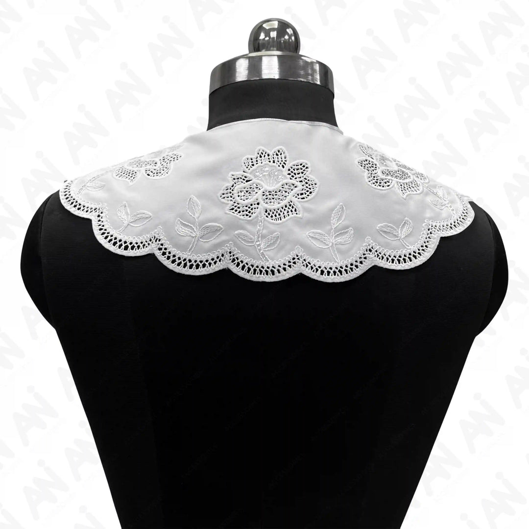 Ani Accessories ruffled Peter Pan neck collar for vintage inspired dresses and modern outfit layering