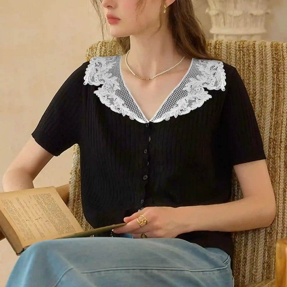 Ani Accessories scalloped floral Peter Pan collar for women’s dresses, tops and sewing projects