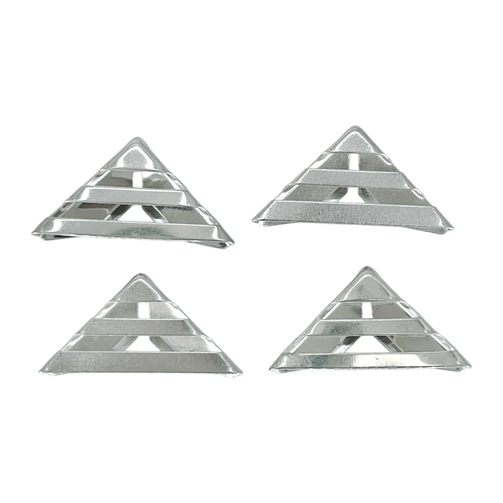 Ani Accessories |  Zoom image of  4 piece  Silver Metallic Majesty Collar Tip
