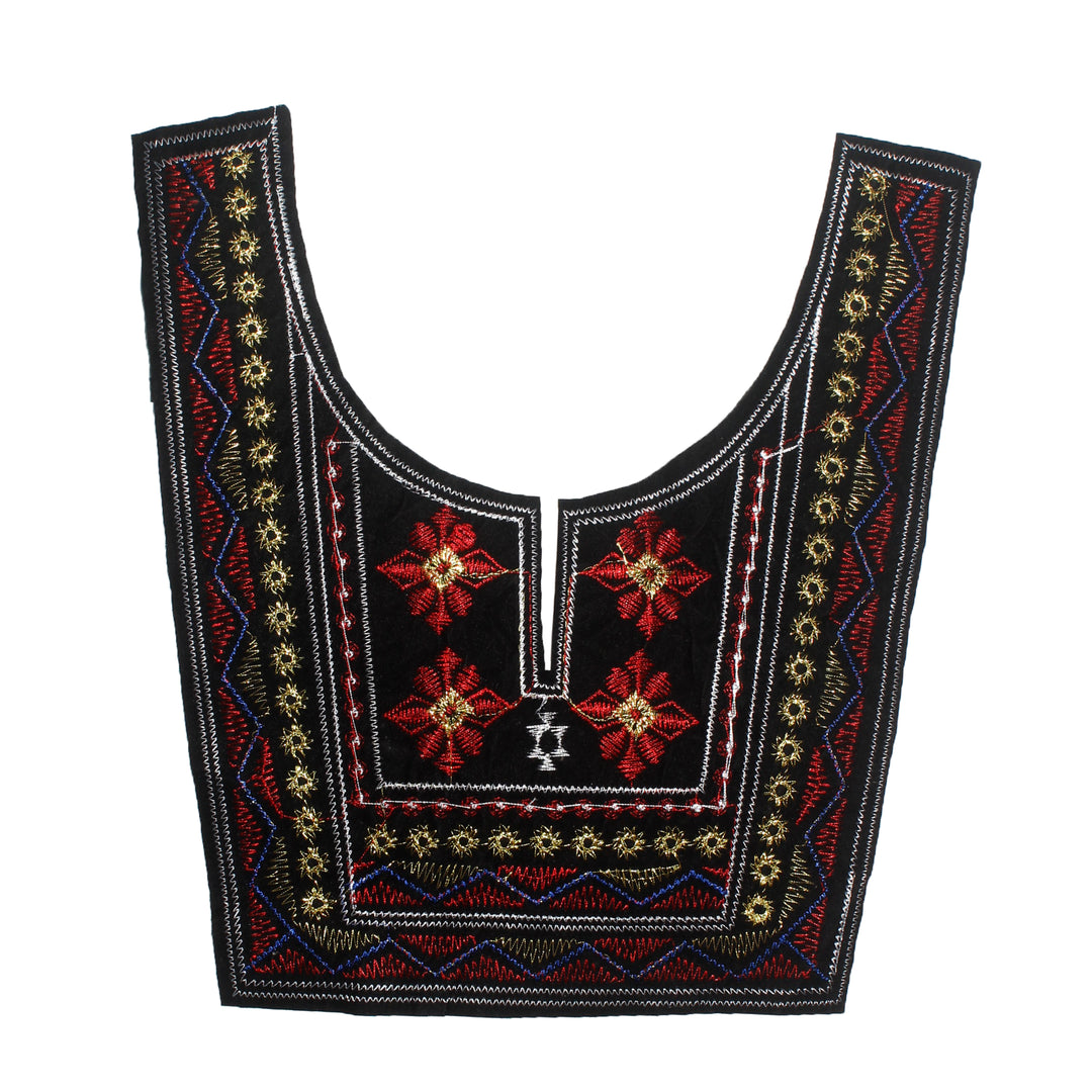 Ani Accessories stylish regal mosaic embroidered neckline patch for kurtis dresses with artistic detailing for ethnic wear luxe