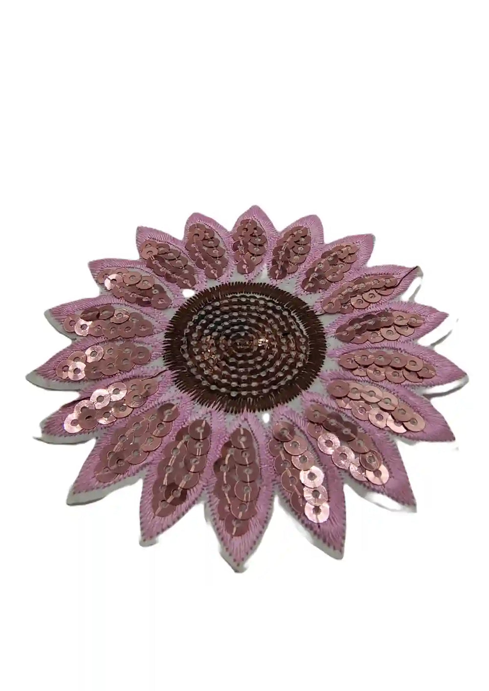 Ani Accessories sunflower sequins patch decorative applique for jackets shirts denim jeans bags and DIY outfits with sparkling details