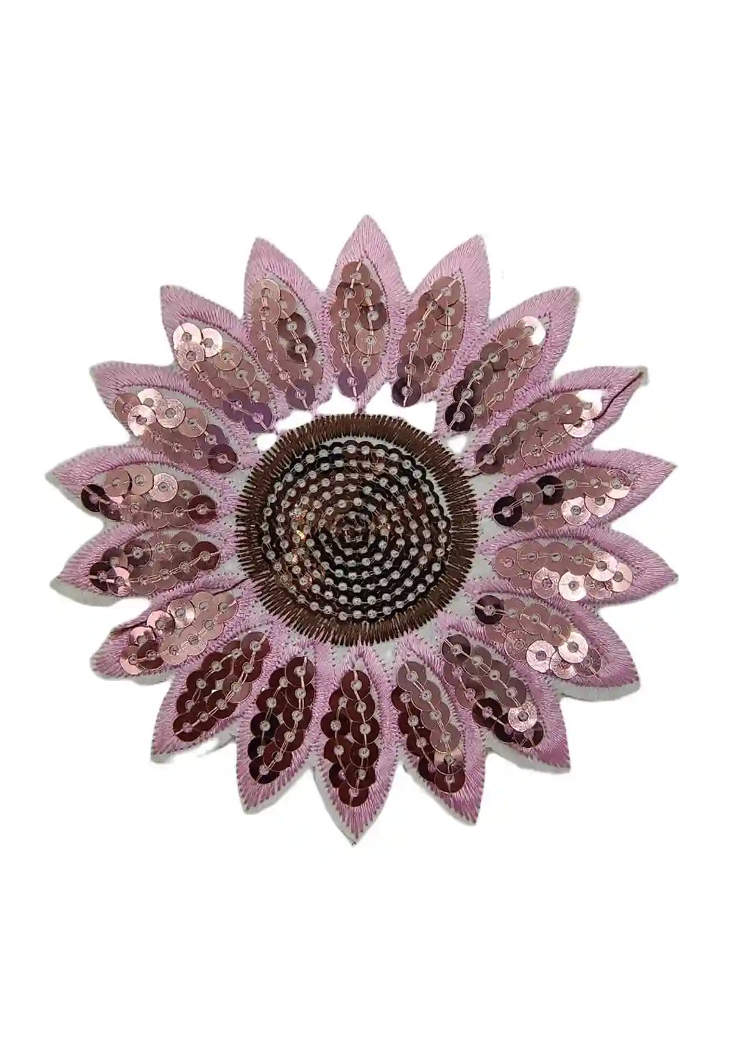 Ani Accessories sunflower sequins patch for women jackets shirts denim jeans bags and DIY clothing projects with sparkling floral design