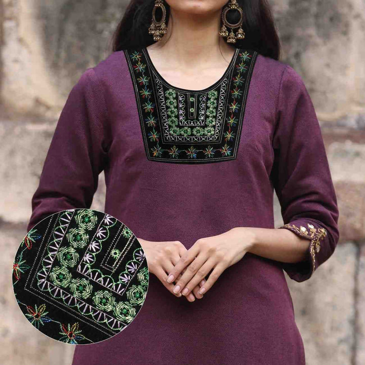 Ani Accessories vibrant green ethnic neckline applique with fine embroidery for kurtis and gowns, ideal for traditional wear!