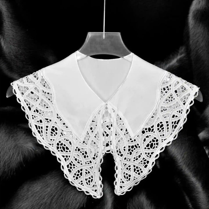 Ani Accessories vintage style broderie anglaise Peter Pan collar for elegant apparel styling