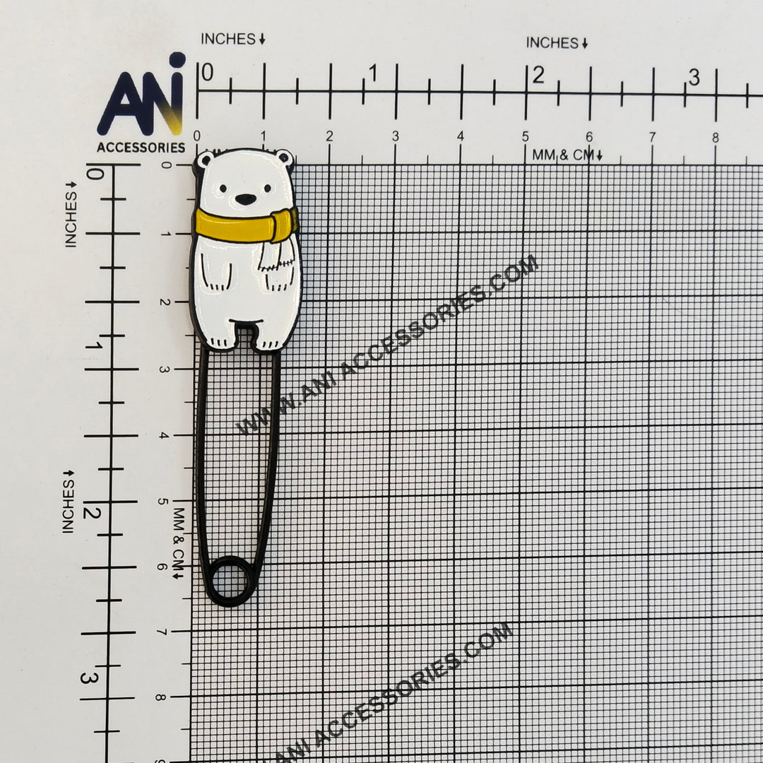 Ani Acessories Polar Bear Safety Pin On Graph