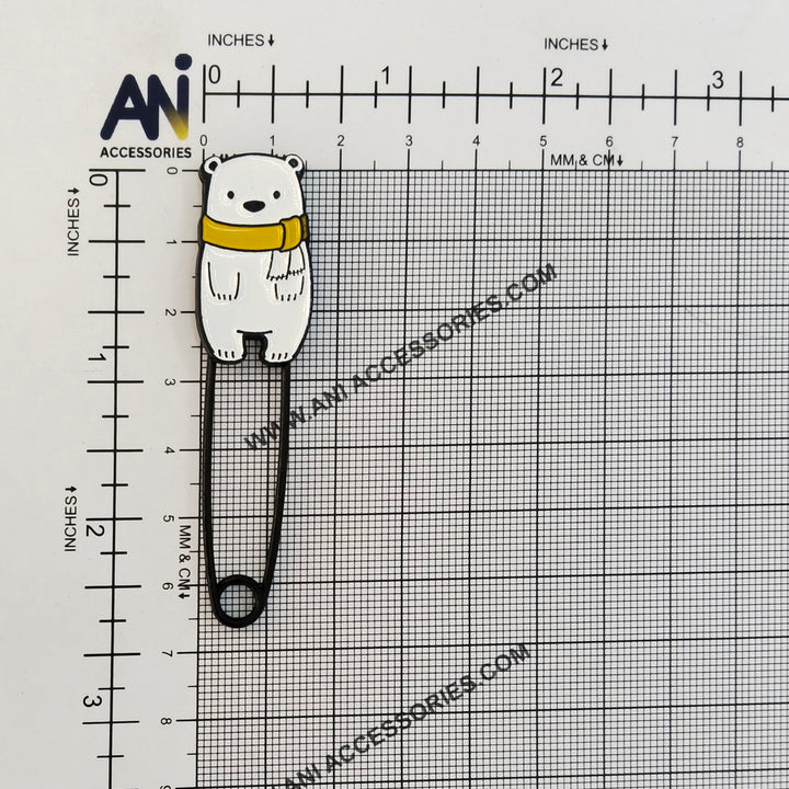 Ani Acessories Polar Bear Safety Pin On Graph