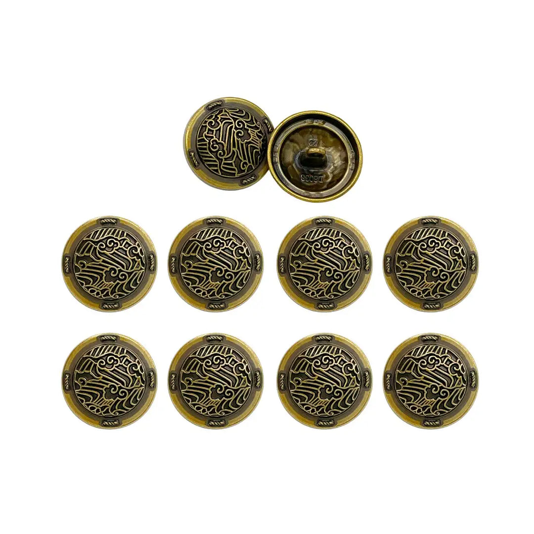 Shiny Decorative Metal Buttons | 15mm(24L), 18mm(28L) & 23mm(36L)