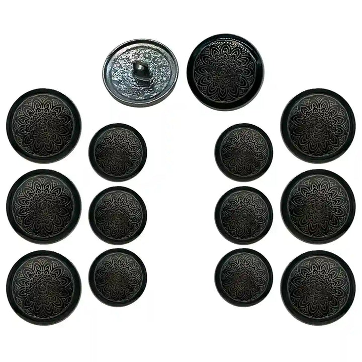 Mandala Shank Metal Button | 18mm(28L) & 21mm(34L)