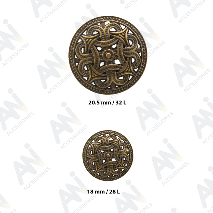 Baroque Design Metal Buttons