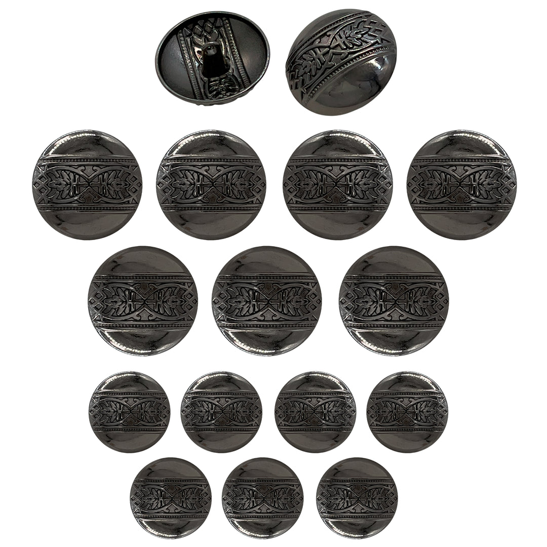 Etched Design Metal Buttons