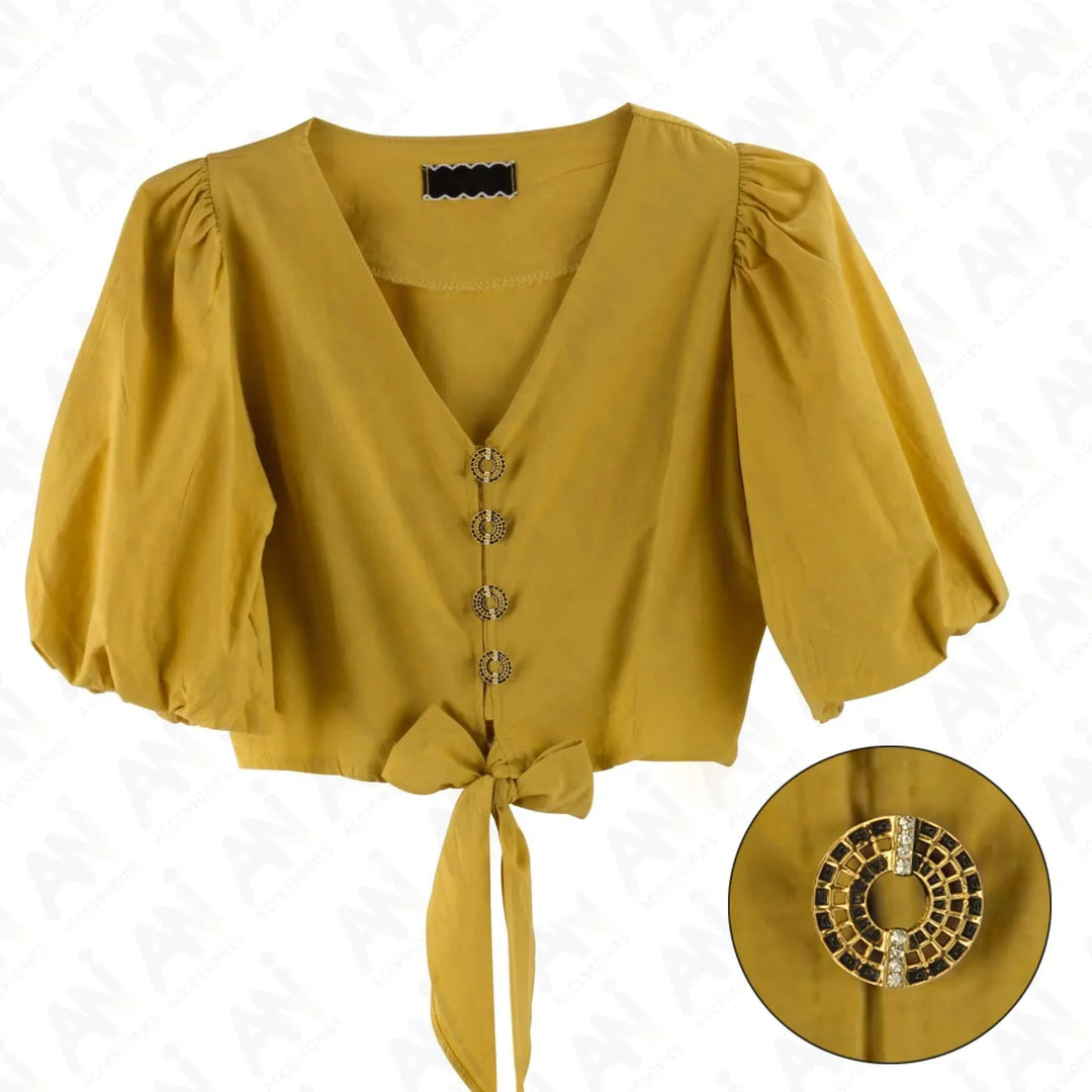 Decorative Gold Laser Cut Button | 12mm(20L) & 15mm(24L)